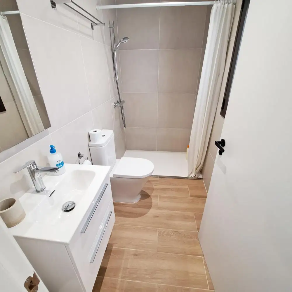 Modern Bathroom Modern bathroom interior with a large walk-in shower.